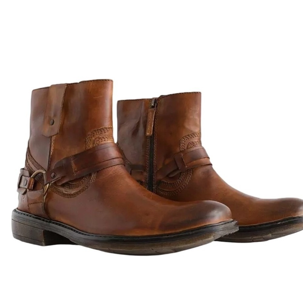 ROAN by Bed Stu Native II Leather Harness Mens size 10.5 Distressed Moto Boots‎